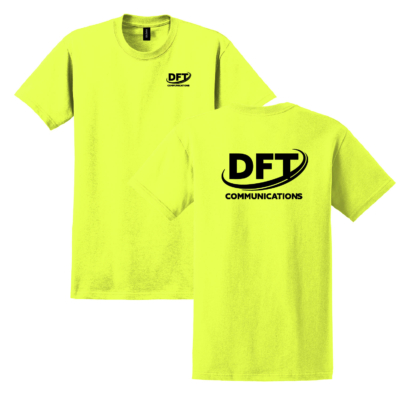 DFT Communications – Gildan Cotton T-Shirt – PRINTED – Safety Green product image