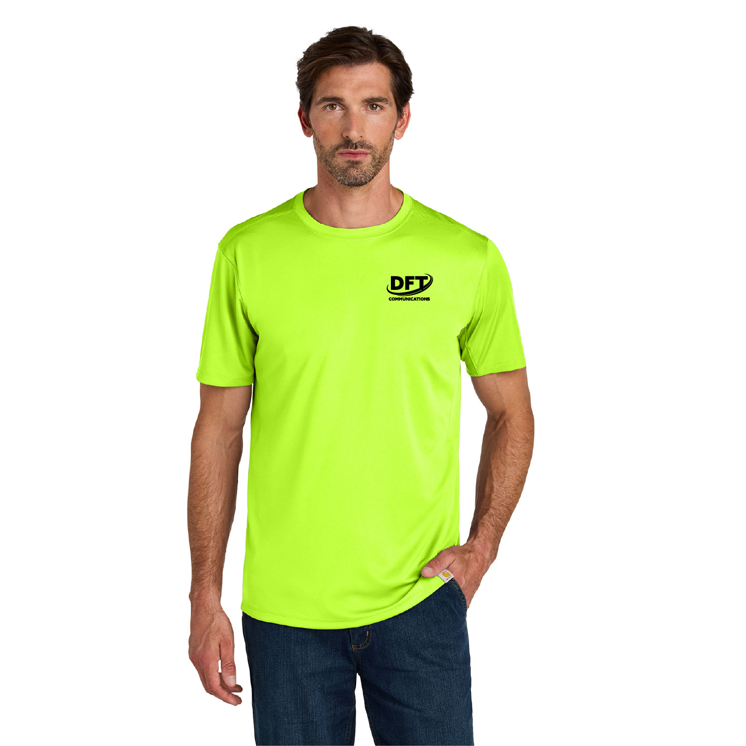 DFT Communications – Carhartt Sun Defender T-Shirt  – PRINTED – Brite Lime product image