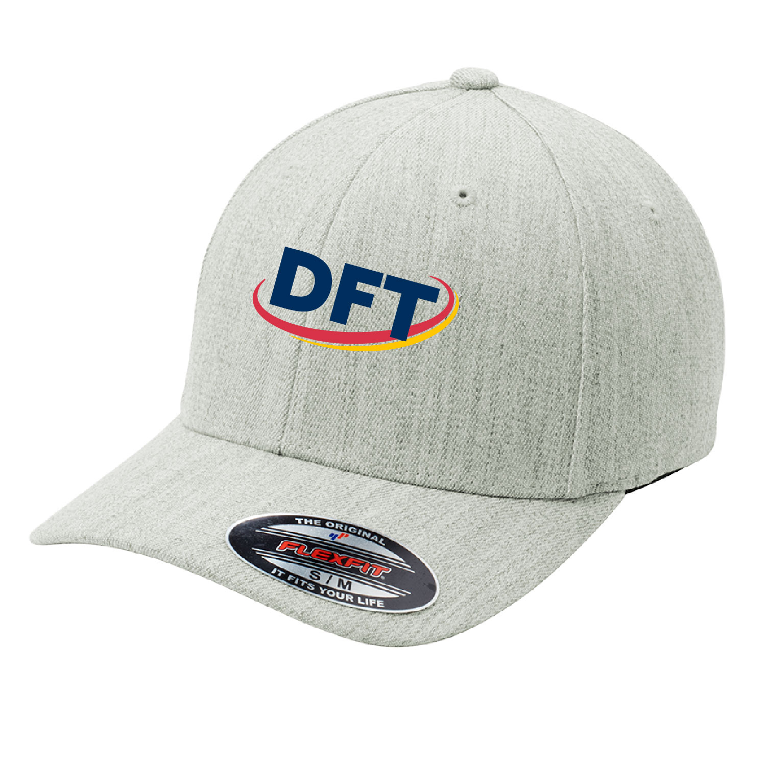 DFT Communications – Port FlexFIt Wool Blend Cap – Light Heather – EMBROIDERED product image