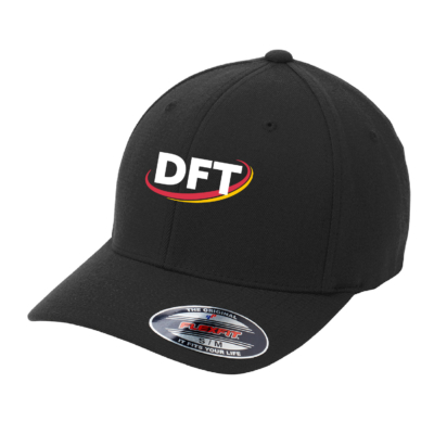 DFT Communications – Port FlexFIt Wool Blend Cap – Black – EMBROIDERED product image