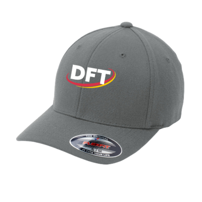 DFT Communications – Port FlexFIt Wool Blend Cap – Gray – EMBROIDERED product image