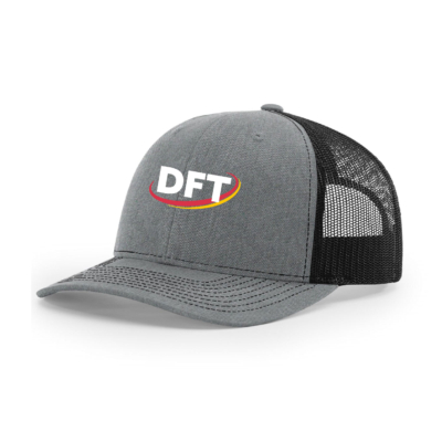 DFT Communications – Richardson Mesh Back Trucker Cap – Heather Gray/Black – EMBROIDERED product image