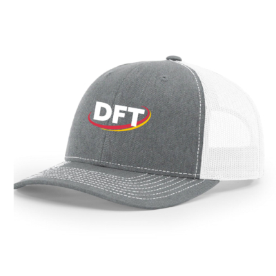DFT Communications – Richardson Mesh Back Trucker Cap – Heather Gray/White – EMBROIDERED product image