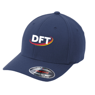DFT Communications – Port FlexFIt Wool Blend Cap – Navy – EMBROIDERED product image