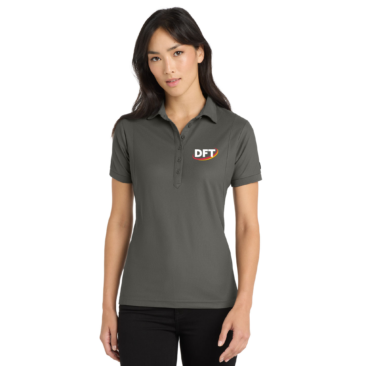 DFT Communications – Ladies Ogio Caliber 2.0 Polo – EMBROIDERED – Rogue Gray product image