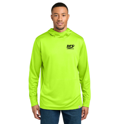 DFT Communications – Carhartt Sun Defender Long Sleeve Hooded Shirt- PRINTED – Brite Lime product image