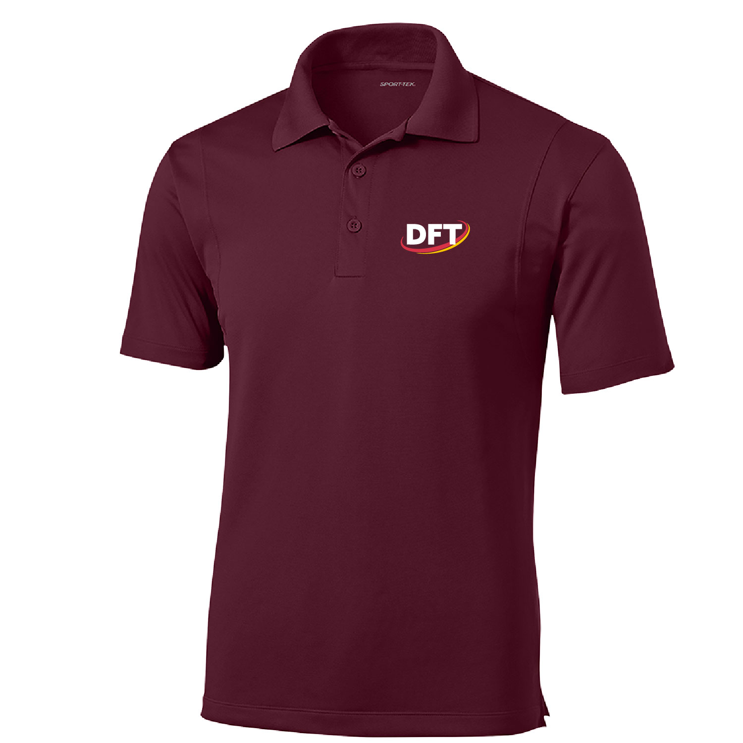 DFT Communications – Unisex SportTek Poly Polo – EMBROIDERED – Maroon product image