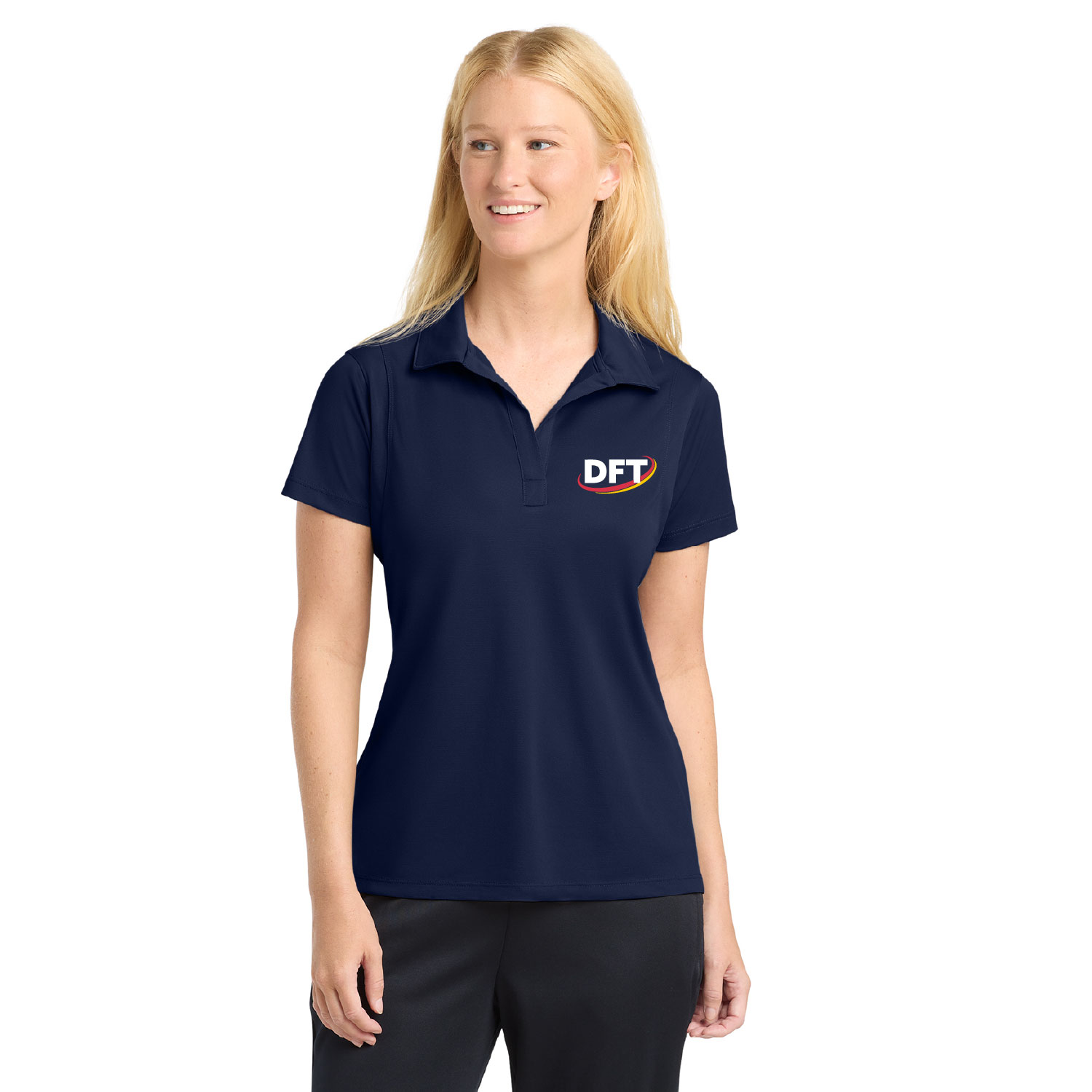 DFT Communications – Ladies SportTek Poly Polo – EMBROIDERED – True Navy product image