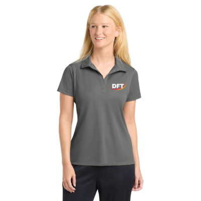 DFT Communications – Ladies SportTek Poly Polo – EMBROIDERED – Grey Concrete product image