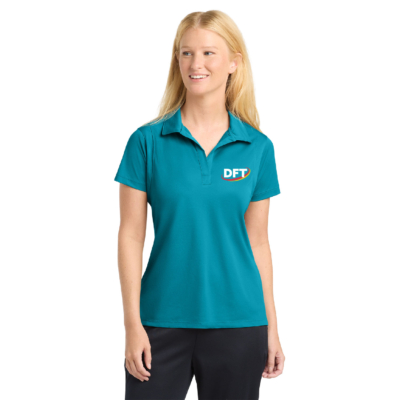 DFT Communications – Ladies SportTek Poly Polo – EMBROIDERED – Tropic Blue product image