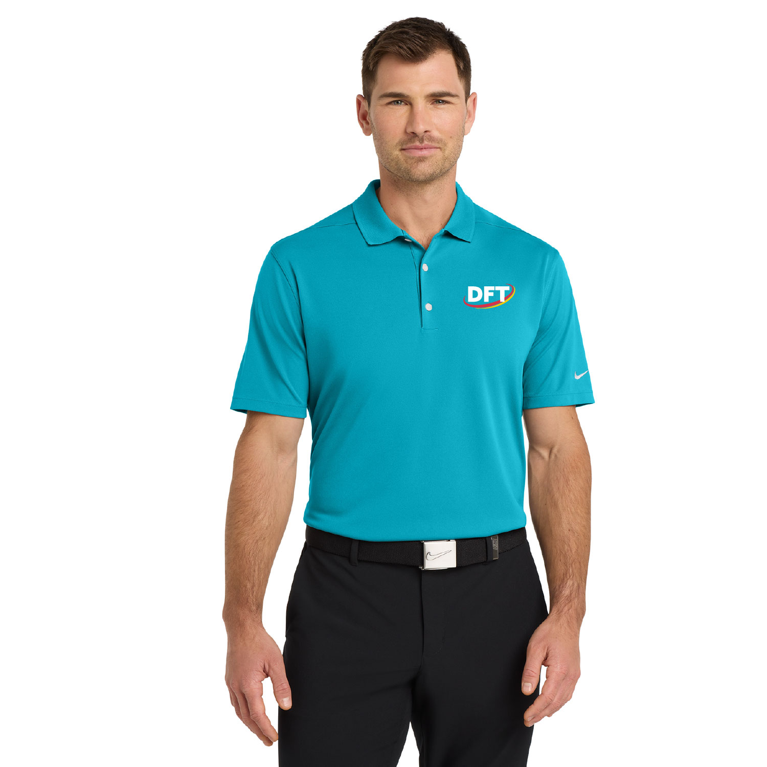DFT Communications – Nike Dri-FIT Micro Pique 2.0 Polo – EMBROIDERED – Tidal Blue product image