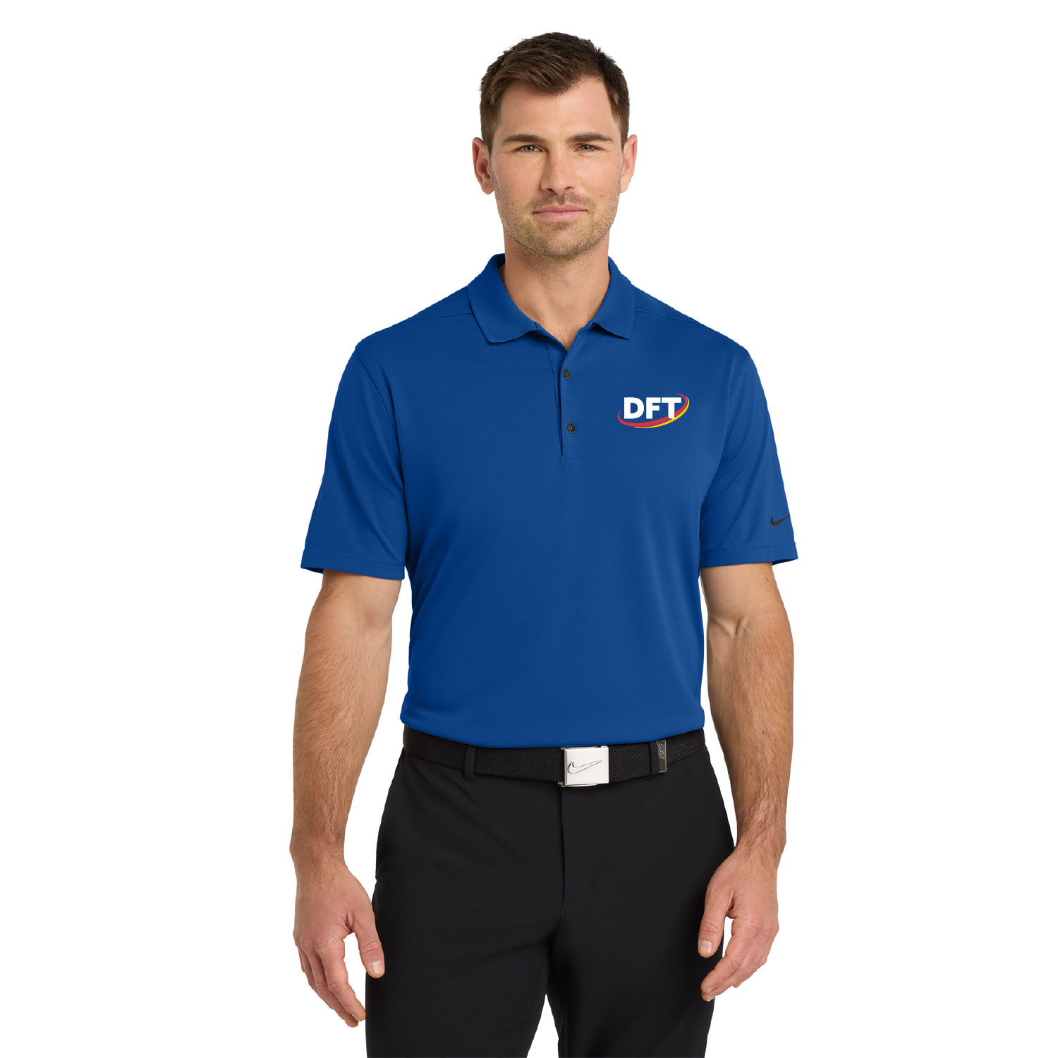 DFT Communications – Nike Dri-FIT Micro Pique 2.0 Polo – EMBROIDERED – Gym Blue product image