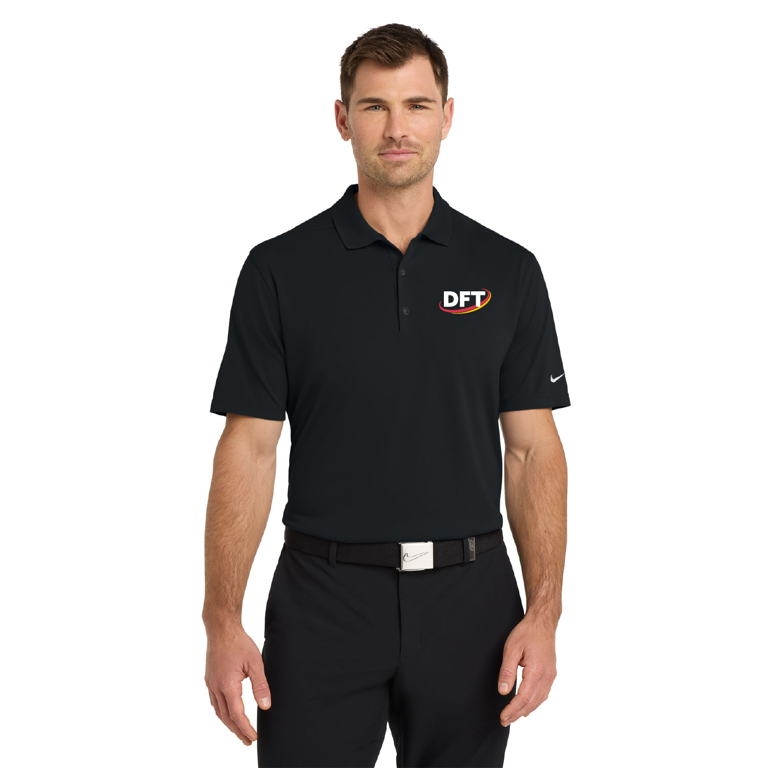 DFT Communications – Nike Dri-FIT Micro Pique 2.0 Polo – EMBROIDERED – Black product image