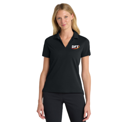 DFT Communications – Ladies Nike Dri-FIT Micro Pique 2.0 Polo – EMBROIDERED – Black product image