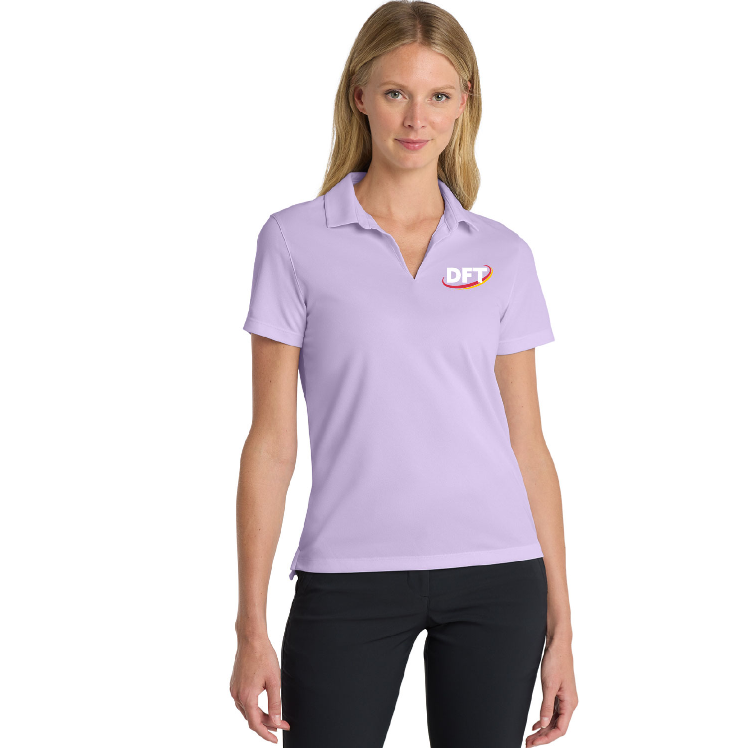DFT Communications – Ladies Nike Dri-FIT Micro Pique 2.0 Polo – EMBROIDERED – Urban Lilac product image