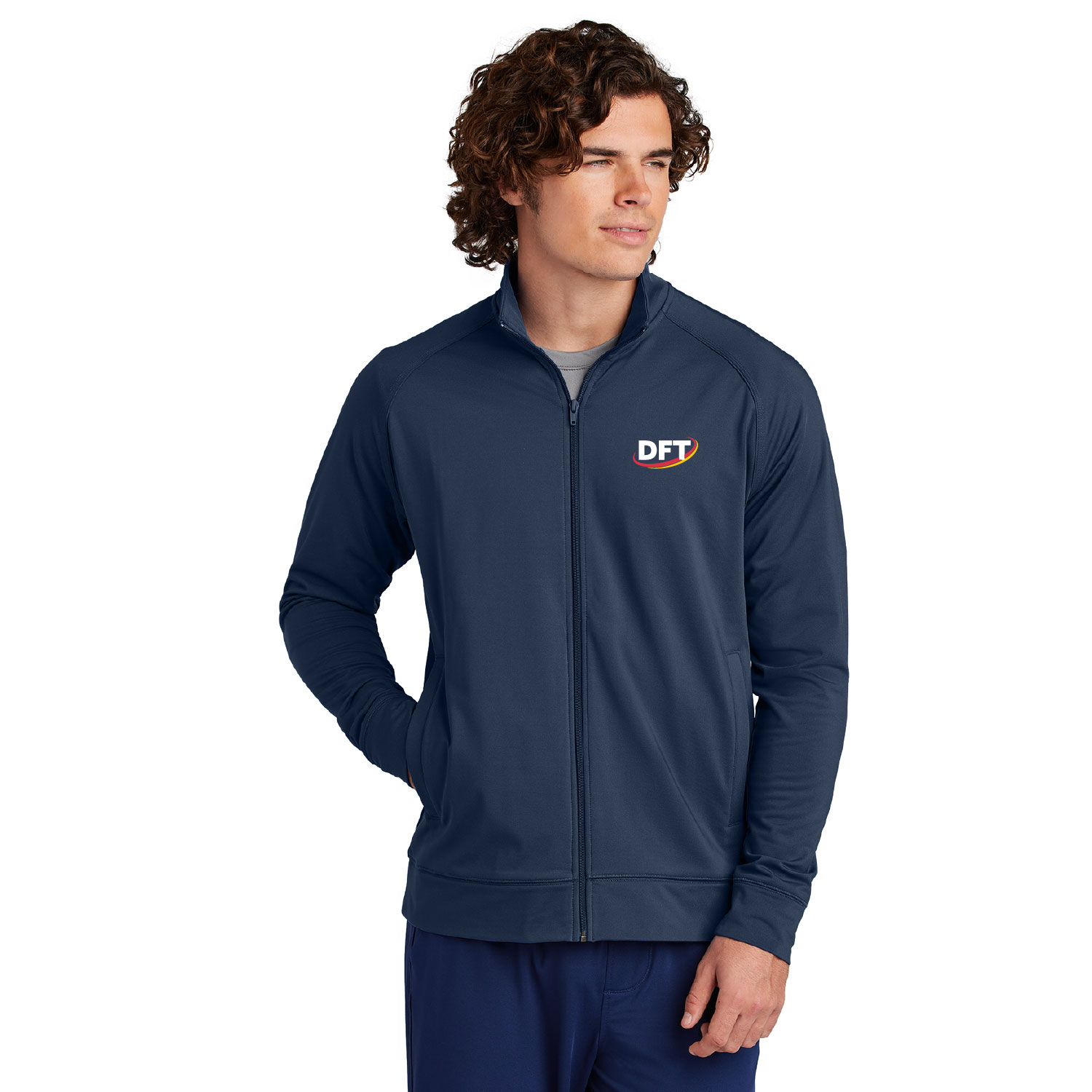 DFT Communications – Unisex Full ZIp Cadet Jacket -EMBROIDERED – True Navy product image