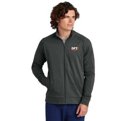 DFT Communications – Unisex Full ZIp Cadet Jacket – EMBROIDERED – Charcoal Gray product image