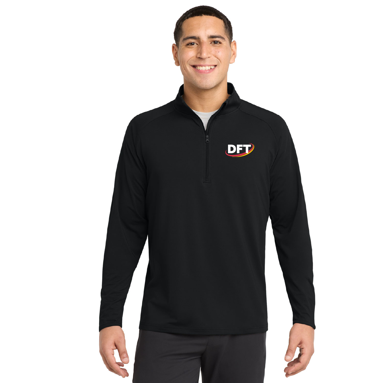 DFT Communications – Unisex Quarter Zip – EMBROIDERED – Black product image