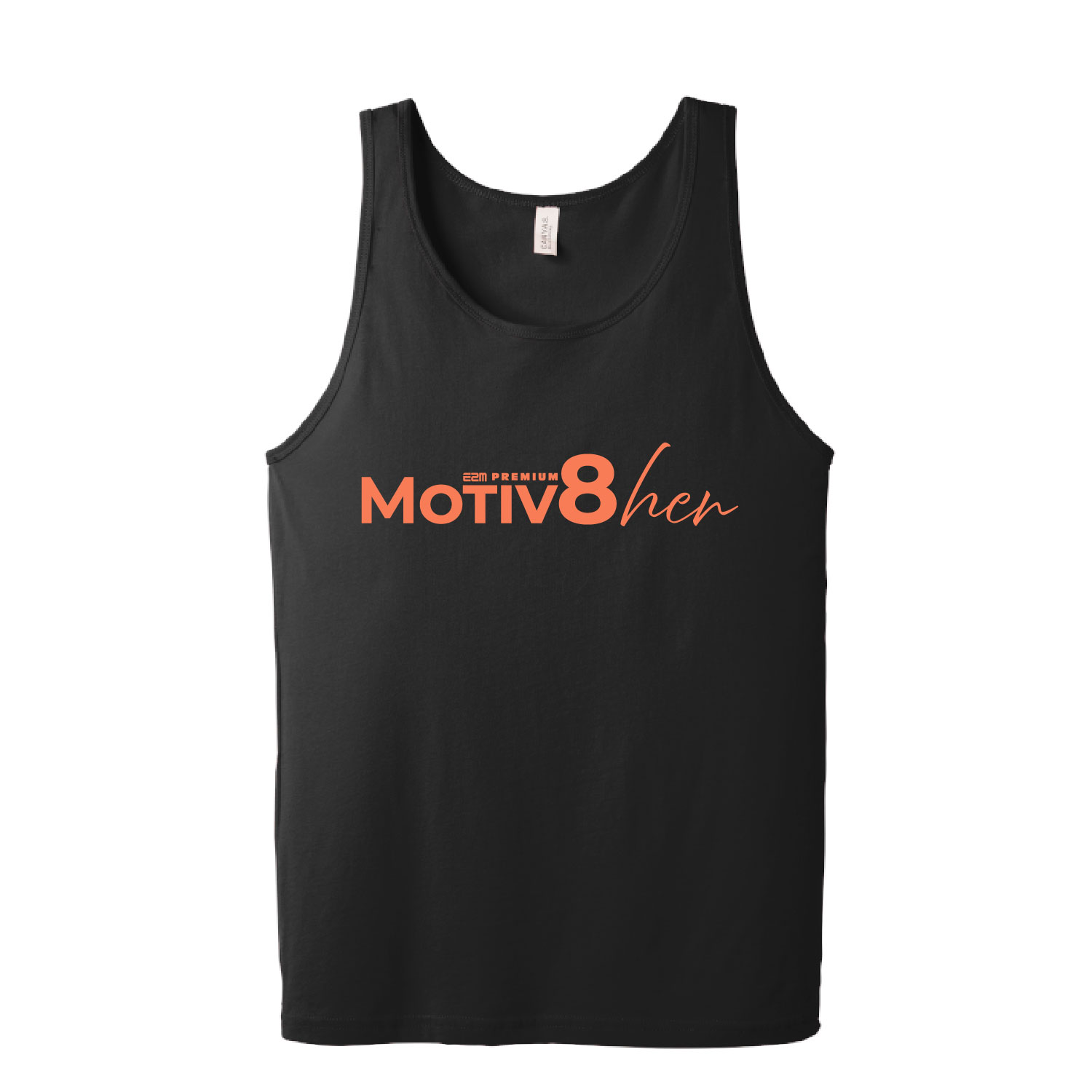 E2M ___ Motiv8her __ Bella Unisex Tank – Black product image