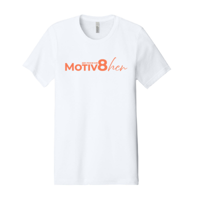 E2M ___ Motiv8her __ Bella Ringspun Cotton T-Shirt - Solid White