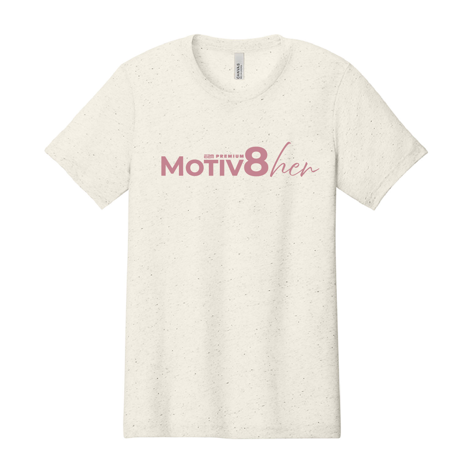 E2M ___ Motiv8her __ Bella Ringspun Cotton T-Shirt - Heather Natural - Image 2