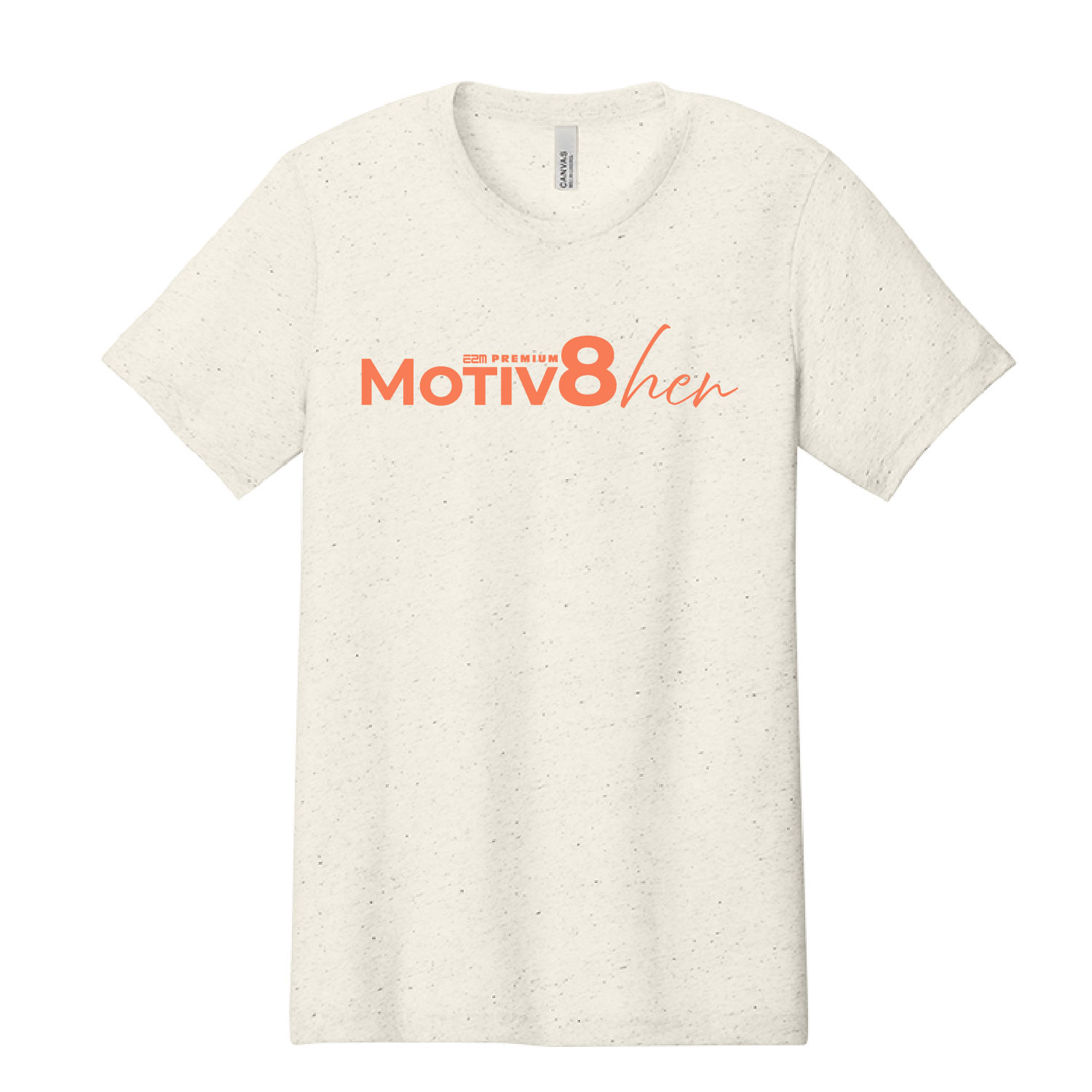 E2M ___ Motiv8her __ Bella Ringspun Cotton T-Shirt - Heather Natural - Image 3