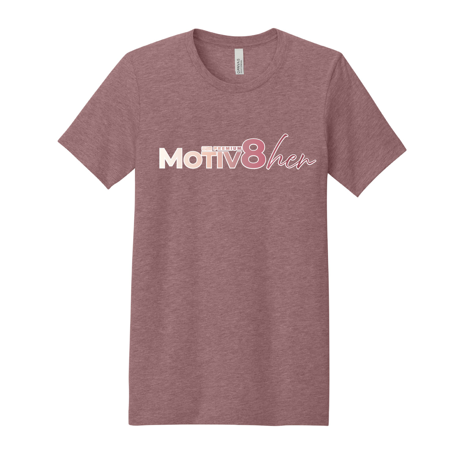 E2M ___ Motiv8her __ Bella Ringspun Cotton T-Shirt – Heather Mauve product image