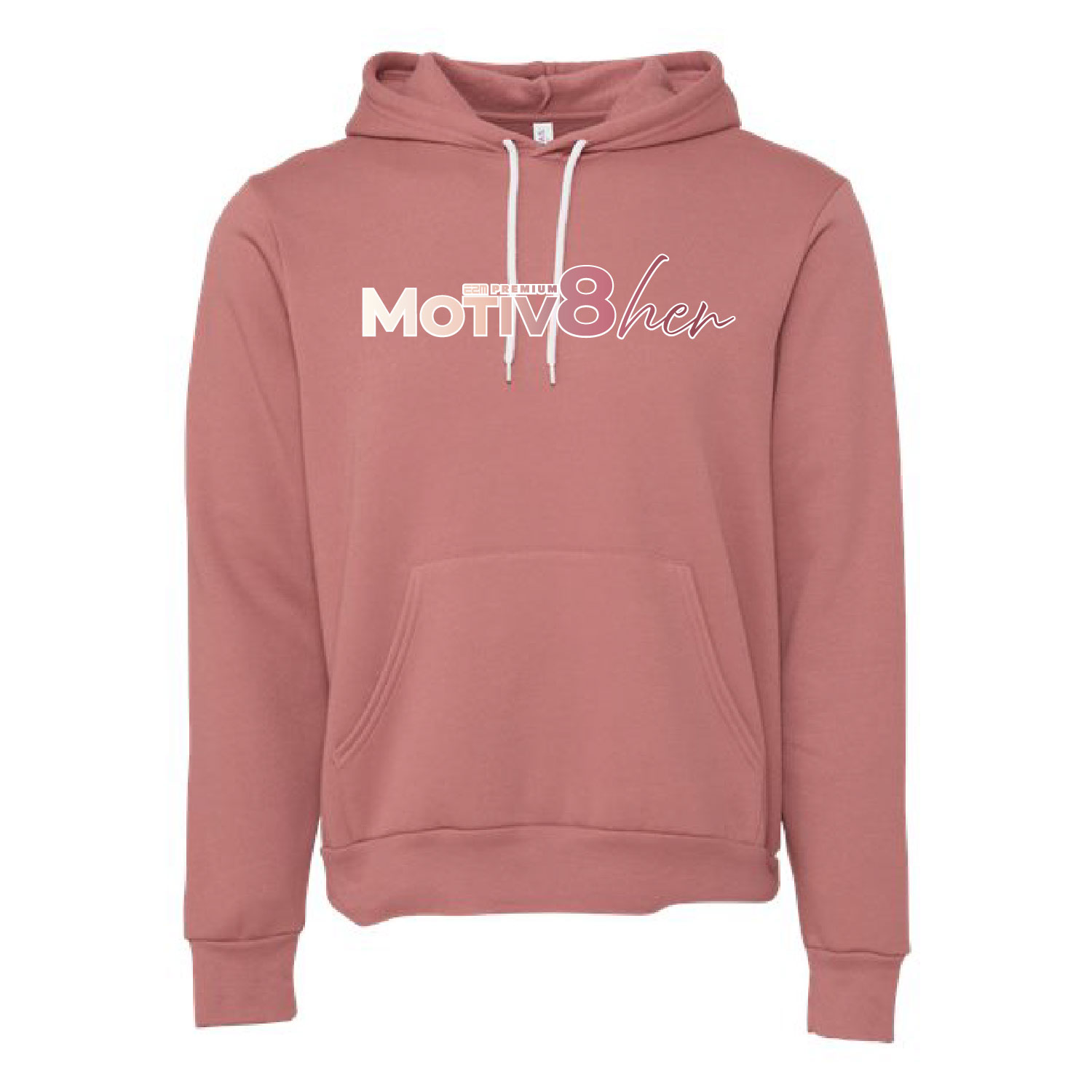 E2M ___ Motiv8her __ Bella Fleece Hooded Sweatshirt -Mauve product image