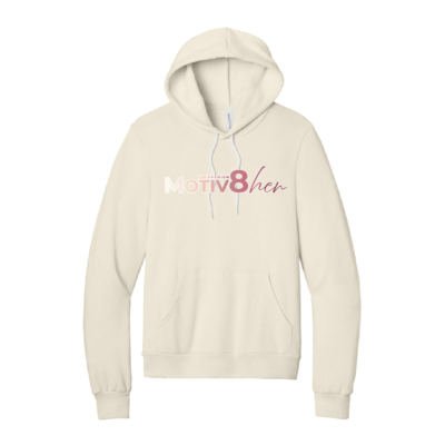 E2M ___ Motiv8her __ Bella Fleece Hooded Sweatshirt – Natural product image