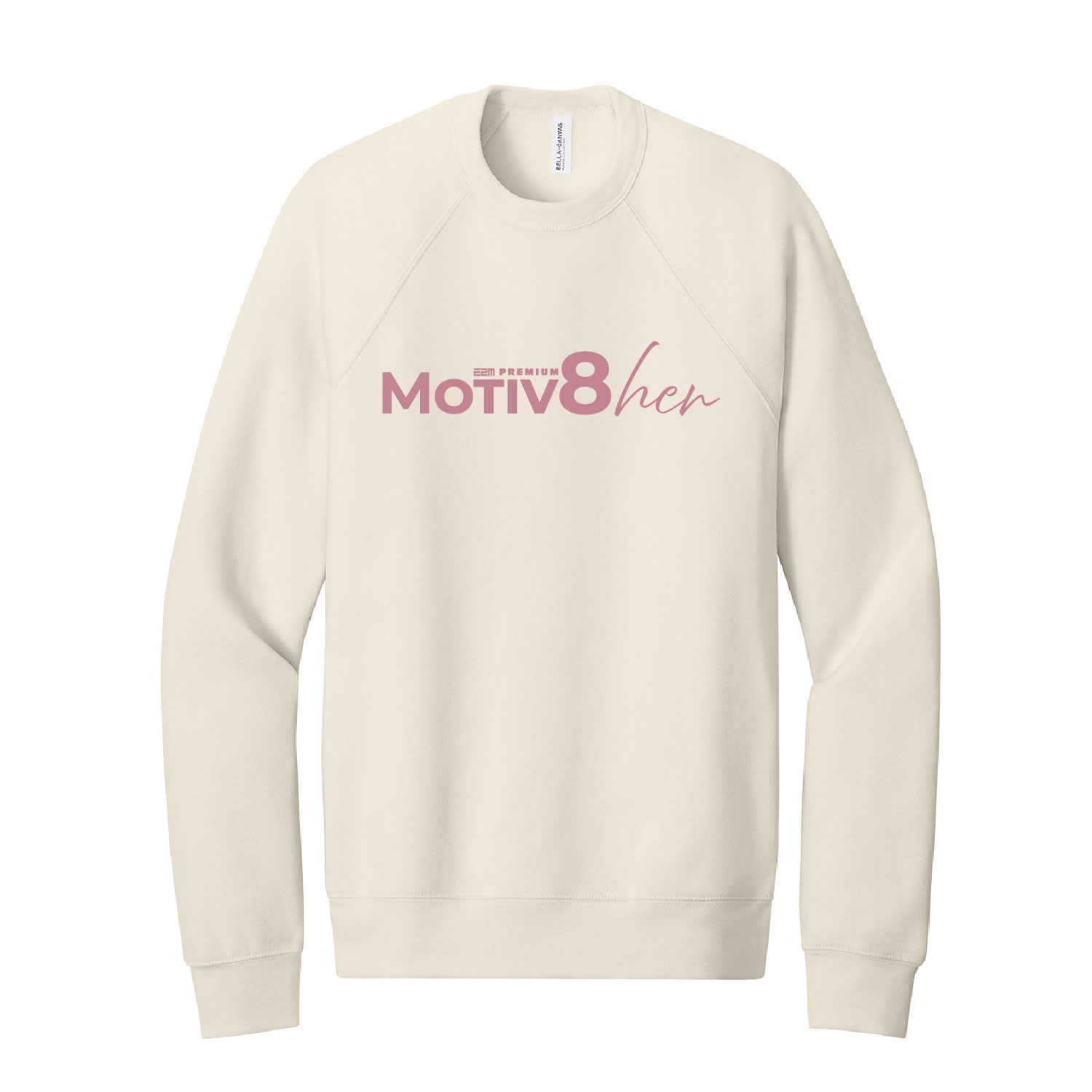 E2M ___ Motiv8her __ Bella Fleece Crewneck Sweatshirt - Natural - Image 2