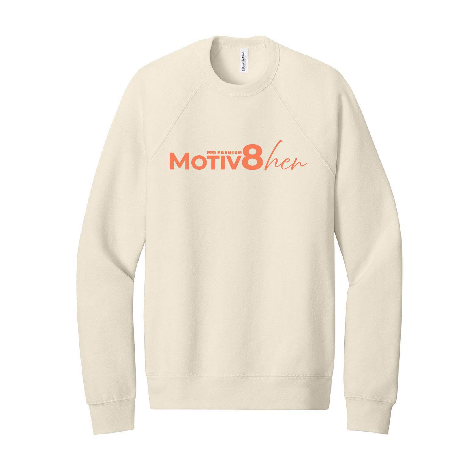 E2M ___ Motiv8her __ Bella Fleece Crewneck Sweatshirt - Natural - Image 3