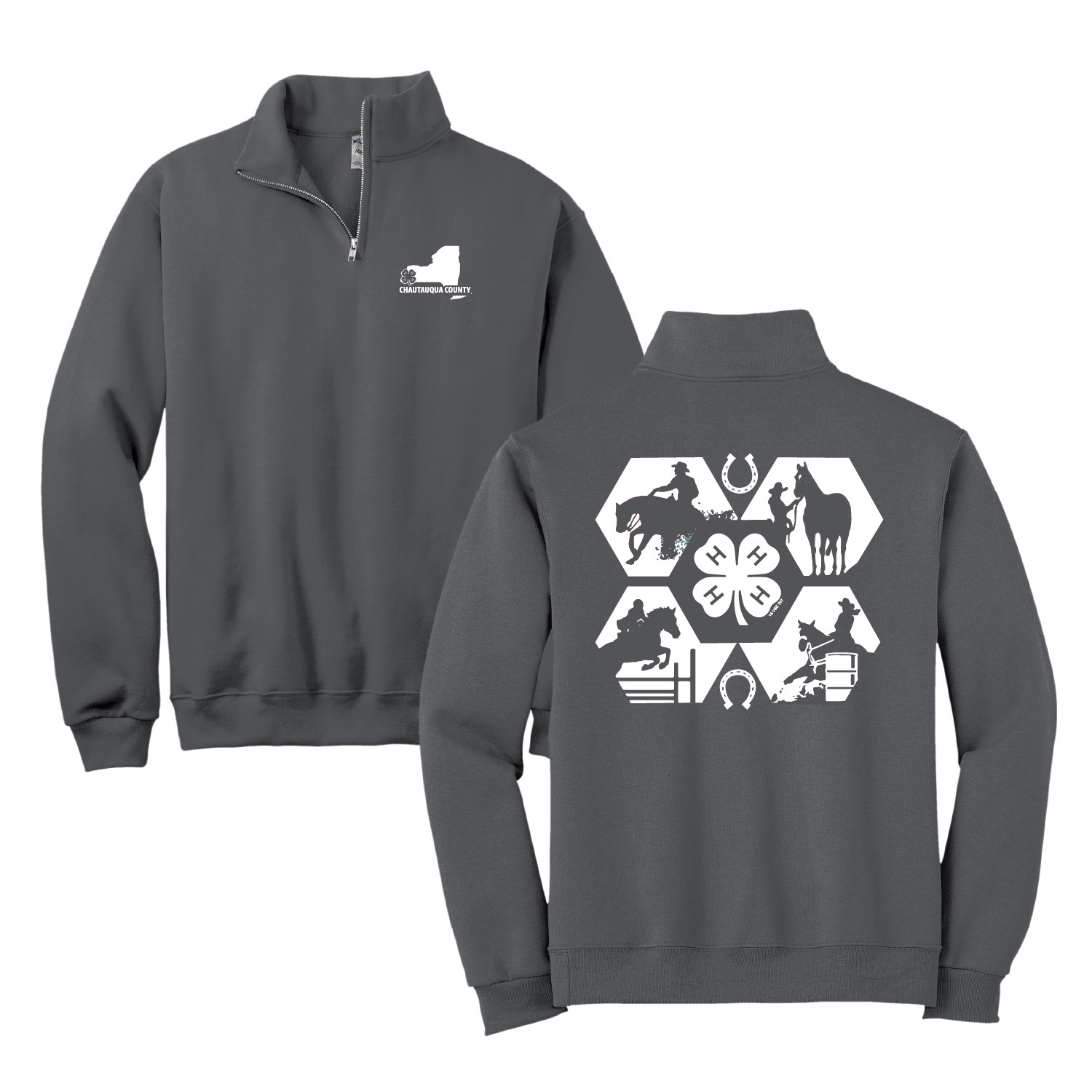 Horse Program 4H – Cadet Collar Quarter-Zip Sweatshirt – Charcoal product image