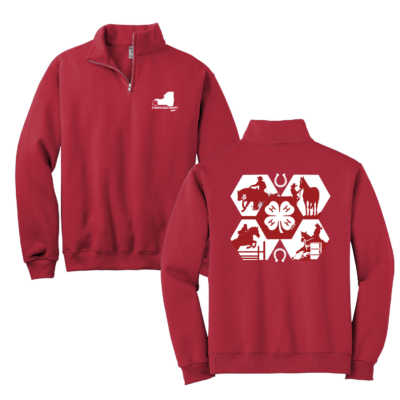 Horse Program 4H – Cadet Collar Quarter-Zip Sweatshirt – True Red product image