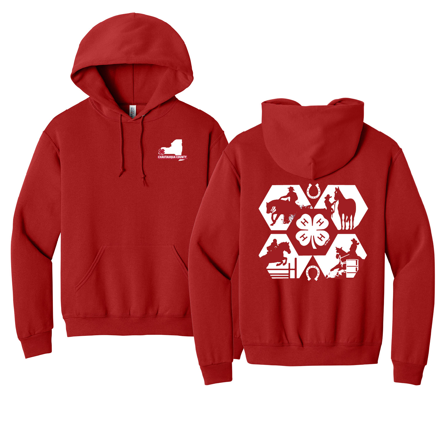 Horse Program 4H – Cotton Hooded Sweatshirt – True Red product image