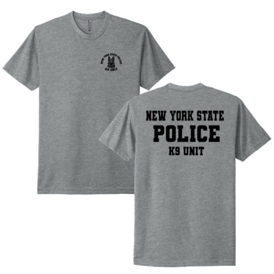 NYS Police K-9 Unit – Next Level Ringspun Cotton T-Shirt – Dark Heather Gray product image