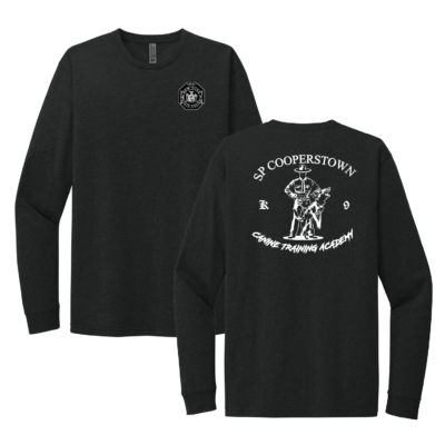 NYS Police K-9 Unit – Next Level Ringspun Cotton Long Sleeve Shirt – Black product image