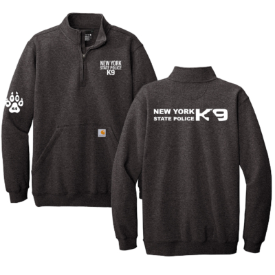 NYS Police K-9 Unit – Carhartt Midweight 1/4-Zip Mock Neck Sweatshirt – Carbon Heather product image