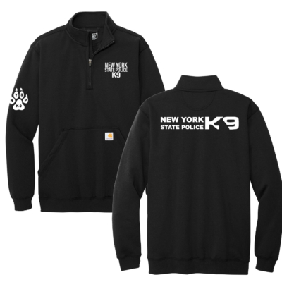 NYS Police K-9 Unit – Carhartt Midweight 1/4-Zip Mock Neck Sweatshirt – Black product image