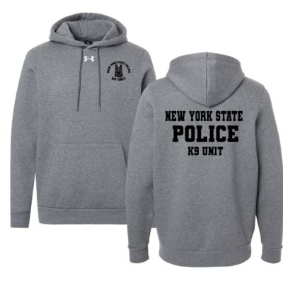 NYS Police K-9 Unit – Under Armour Hooded Sweatshirt – Pitch Gray product image