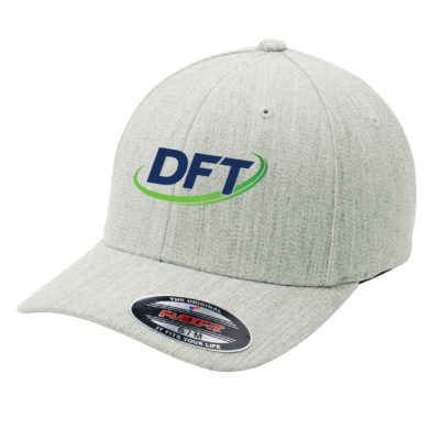 DFT Communications – Port FlexFIt Wool Blend Cap – Light Heather – EMBROIDERED product image