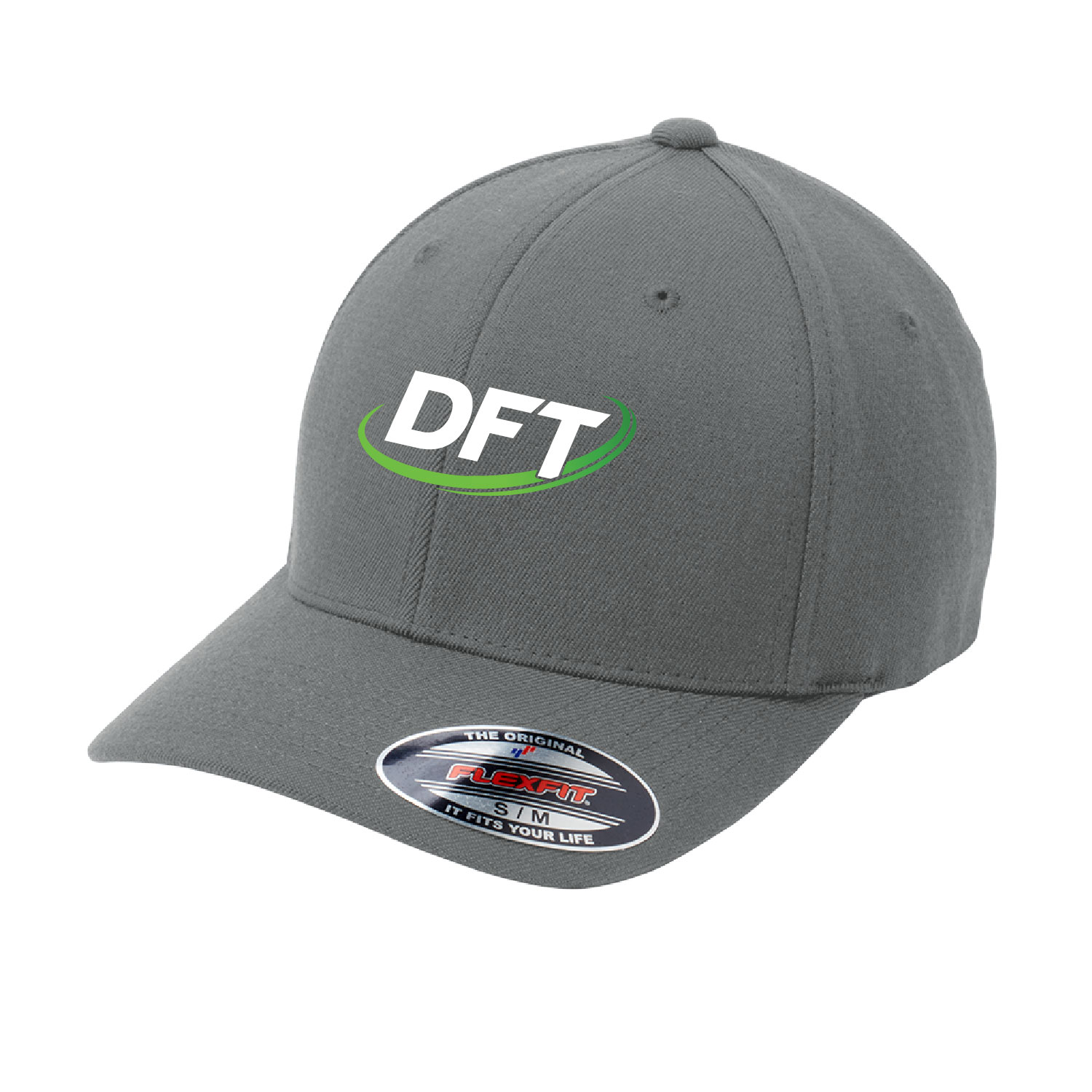 DFT Communications – Port FlexFIt Wool Blend Cap – Gray – EMBROIDERED product image