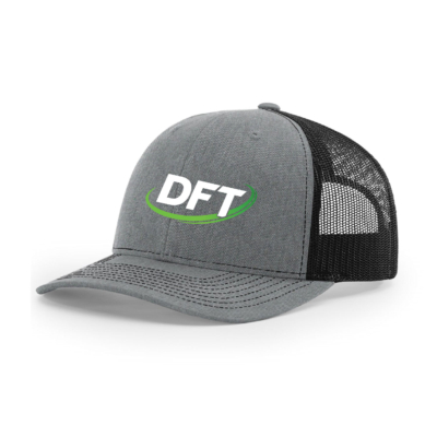 DFT Communications – Richardson Mesh Back Trucker Cap – Heather Gray/Black – EMBROIDERED product image