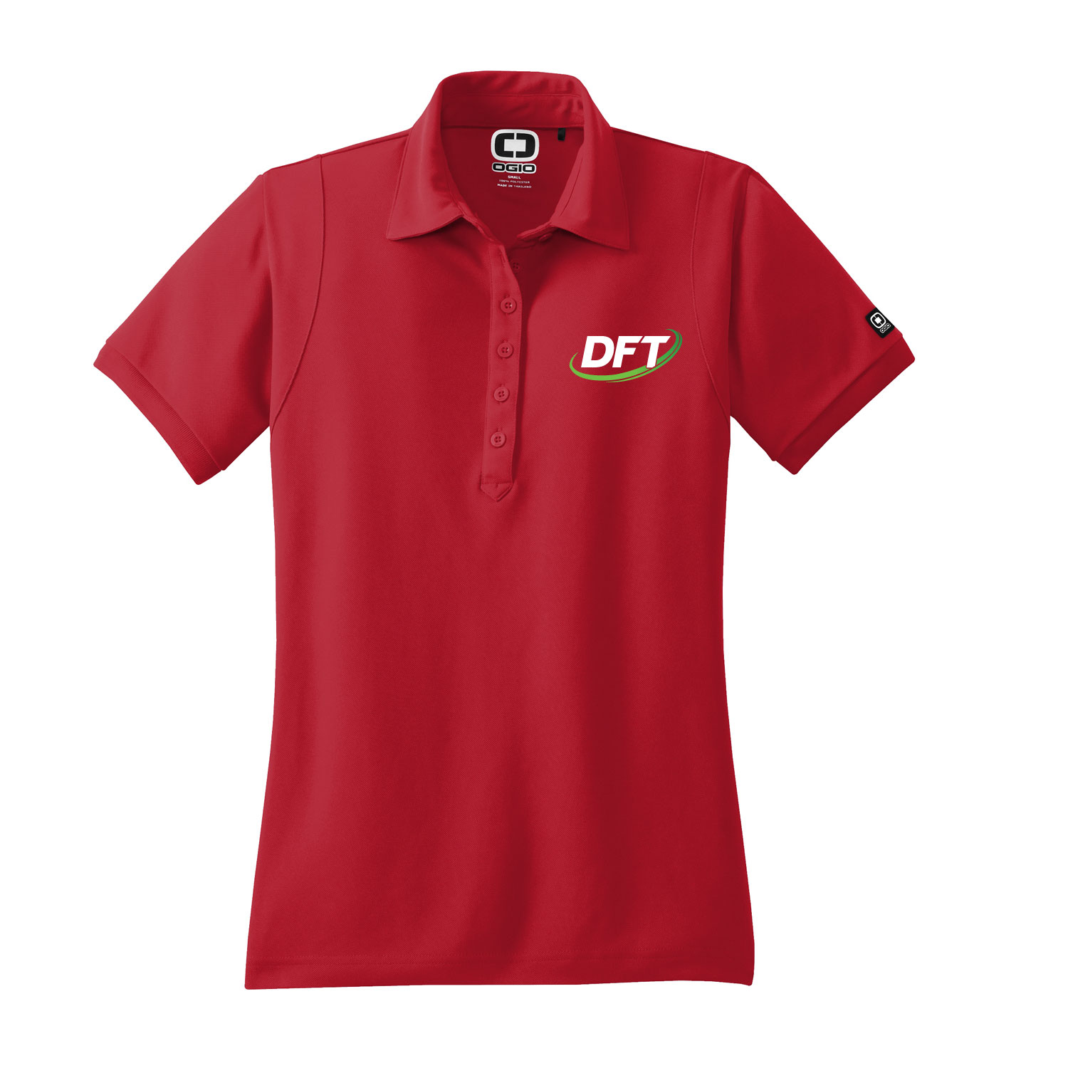 DFT Communications - Ladies Ogio Caliber 2.0 Polo - EMBROIDERED - Signal Red - Image 2