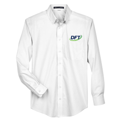 DFT Communications – Devon & Jones Woven Dress Shirt- EMBROIDERED – White product image