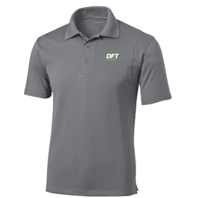 DFT Communications – Unisex SportTek Poly Polo – EMBROIDERED – Grey Concrete product image