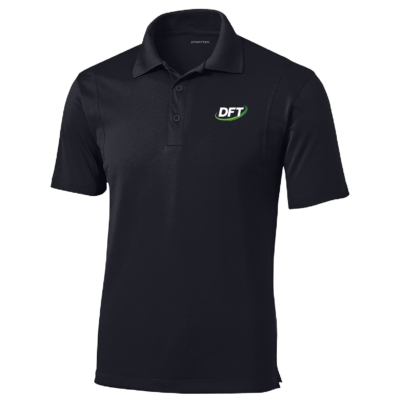 DFT Communications – Unisex SportTek Poly Polo – EMBROIDERED – Black product image