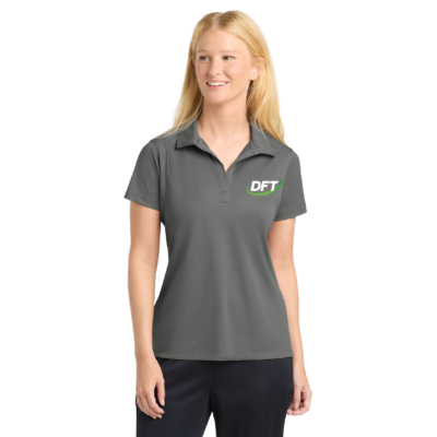 DFT Communications – Ladies SportTek Poly Polo – EMBROIDERED – Grey Concrete product image