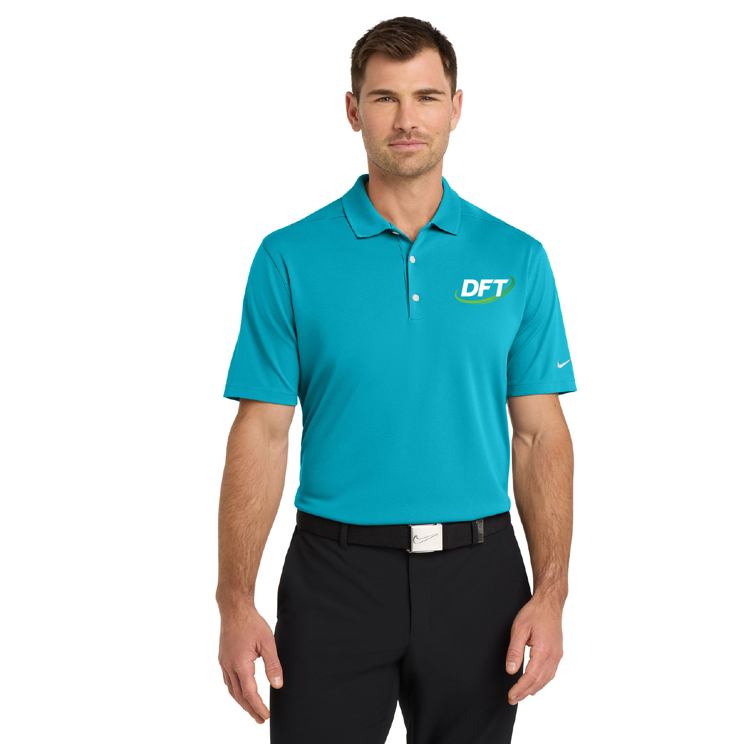 DFT Communications – Nike Dri-FIT Micro Pique 2.0 Polo – EMBROIDERED – Tidal Blue product image