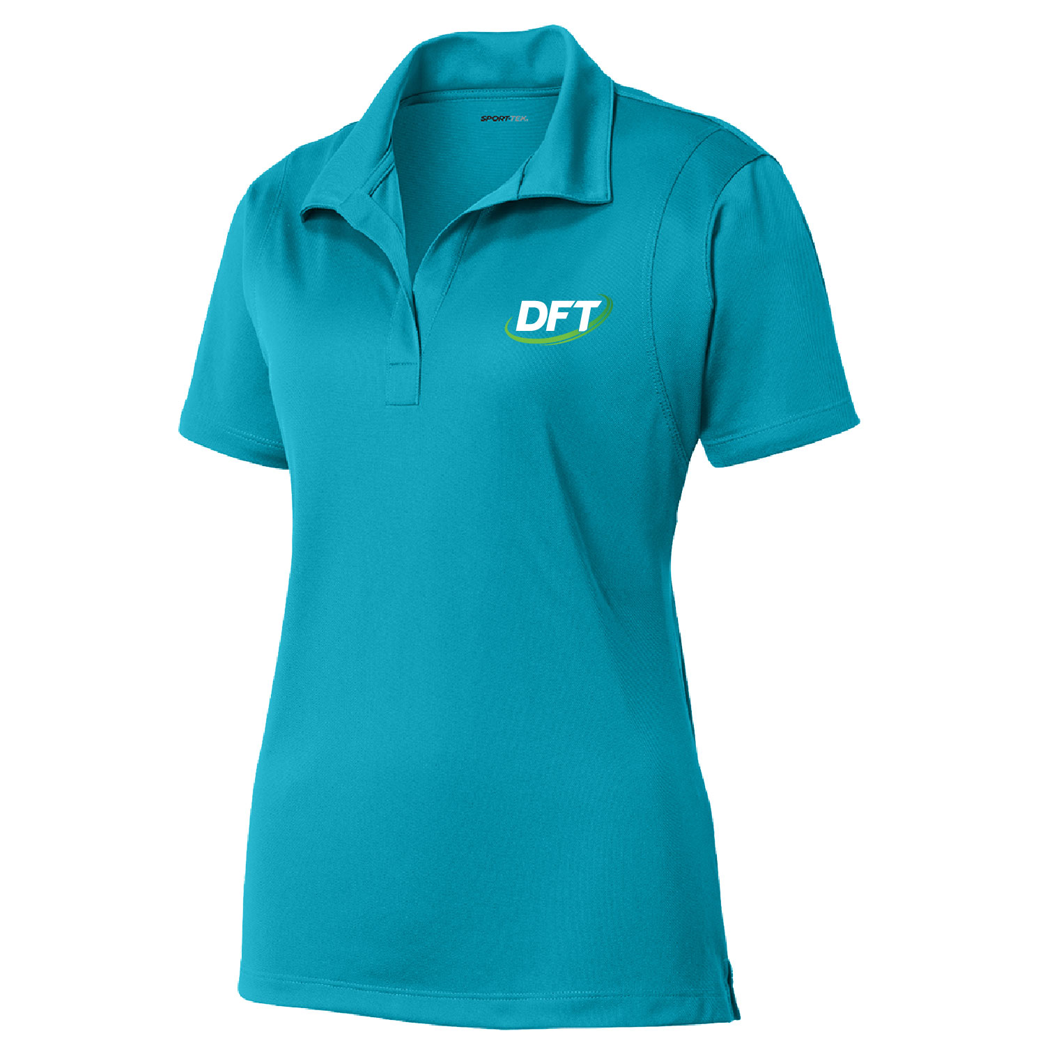 DFT Communications - Ladies SportTek Poly Polo - EMBROIDERED - Tropic Blue - Image 2