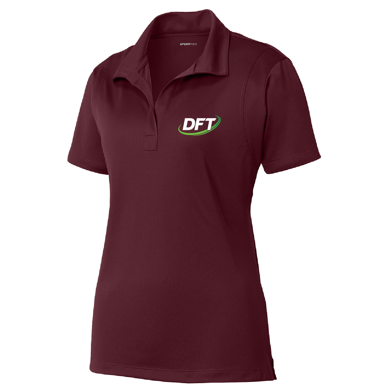 DFT Communications - Ladies SportTek Poly Polo - EMBROIDERED - Maroon - Image 2